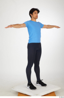  Jorge ballet leggings black sneakers blue t shirt dressed sports standing t poses whole body 0008.jpg